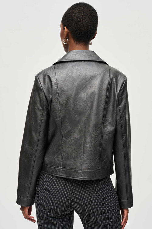 Metallic Faux leather Biker jacket