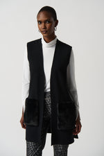 Knit & Faux Fur Vest