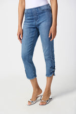 Slim Crop Jean with Bow Detail