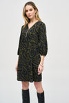 Abstract Print A-Line Dress