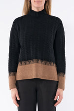 Contrast Cable Pullover