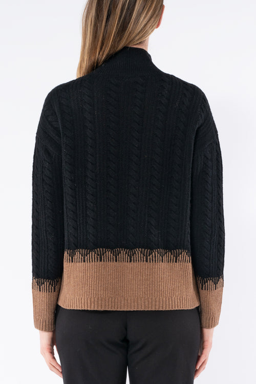 Contrast Cable Pullover